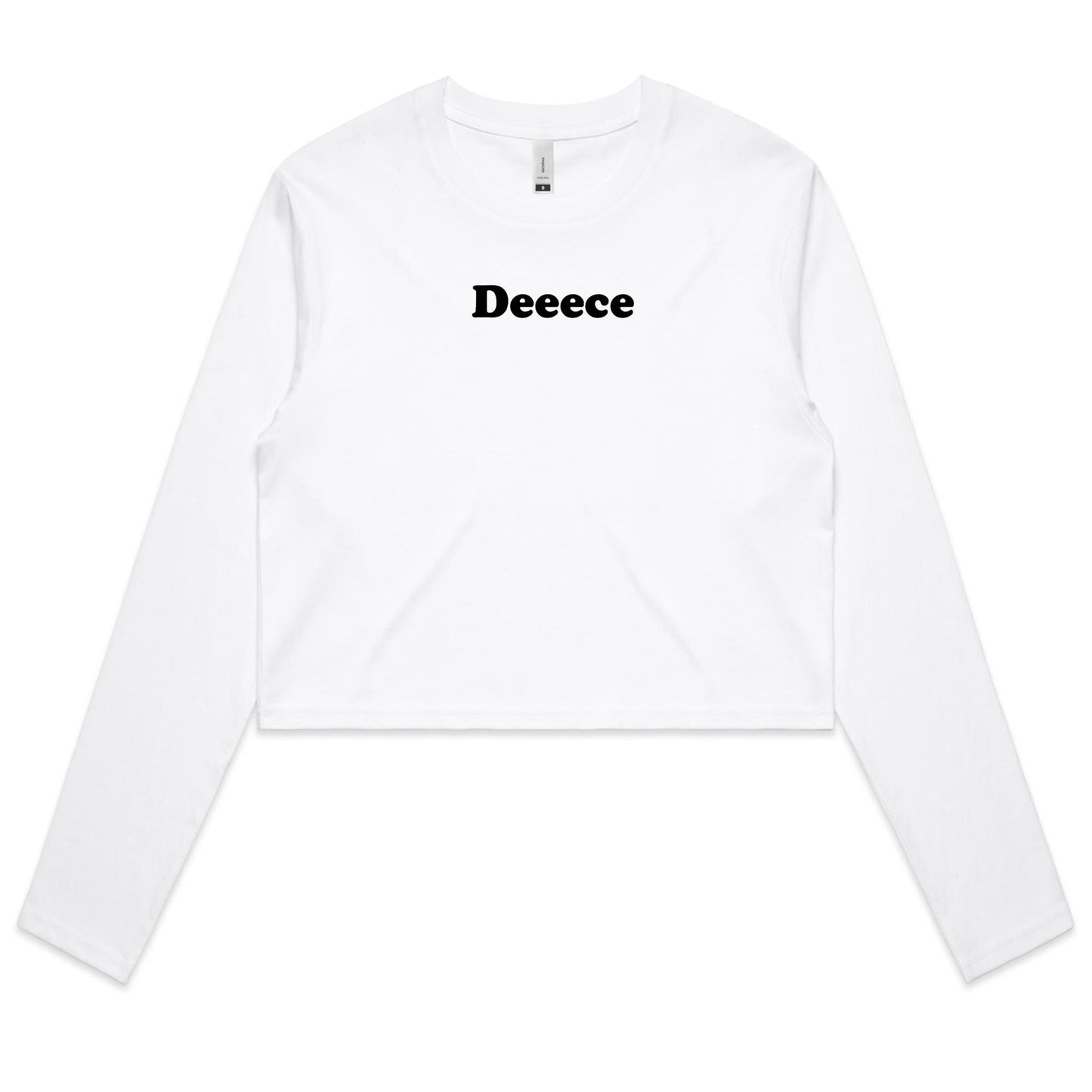 The Old Girl Long Sleeve Crop Top - White