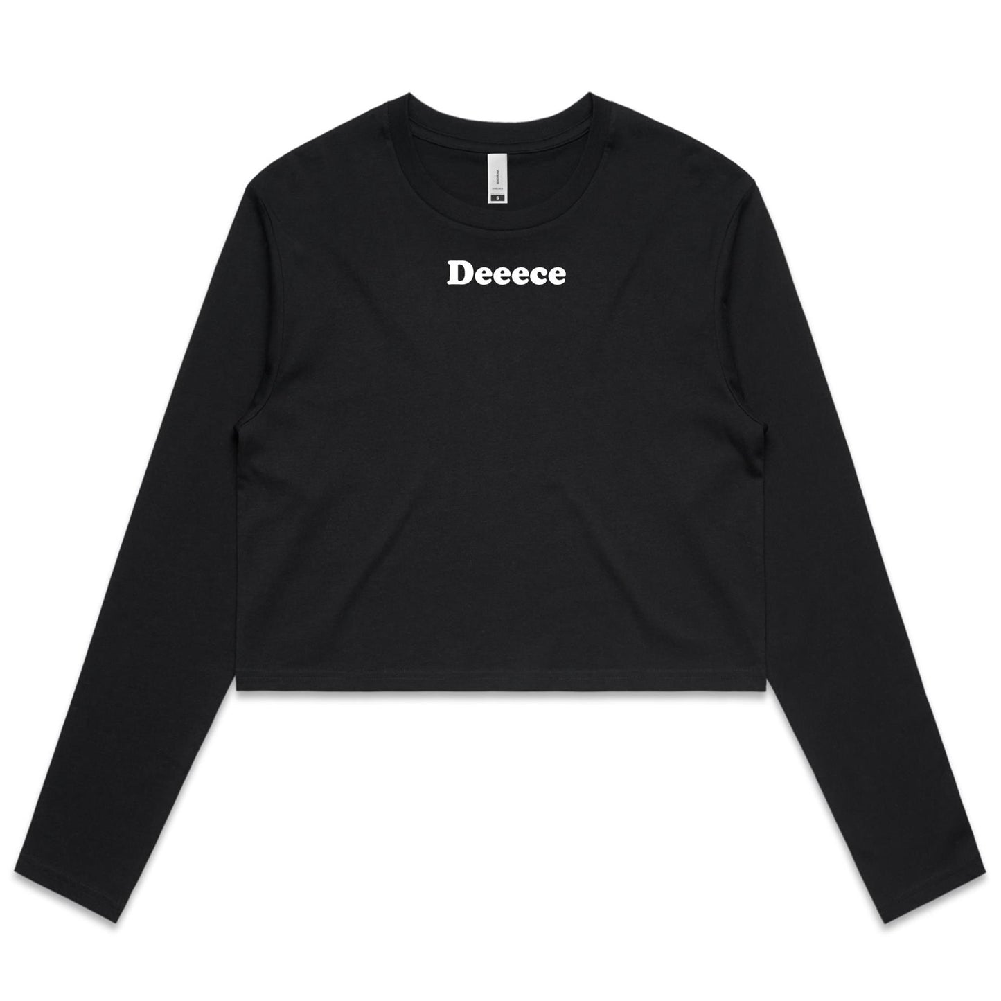 The Old Girl Long Sleeve Crop Top - Black